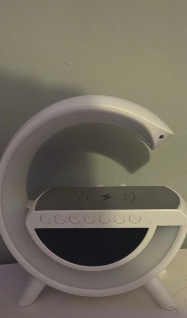 Modern LED Lamp with Wireless Charger and Speaker