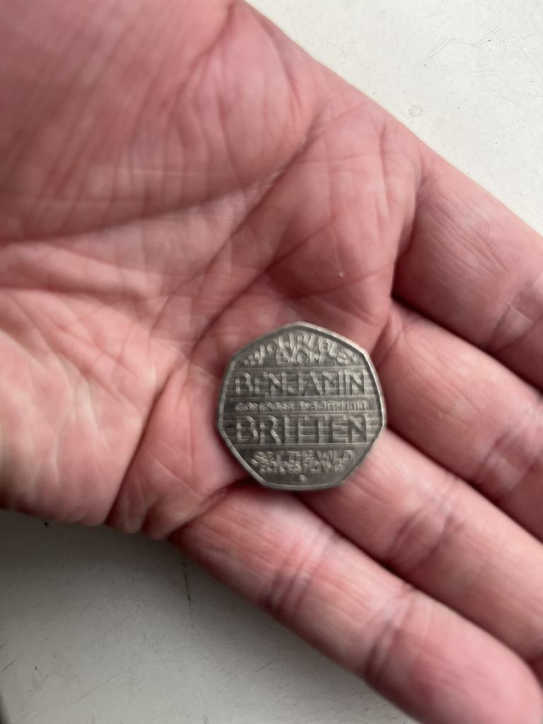 Benjamin Britten rate 50p very collectible 