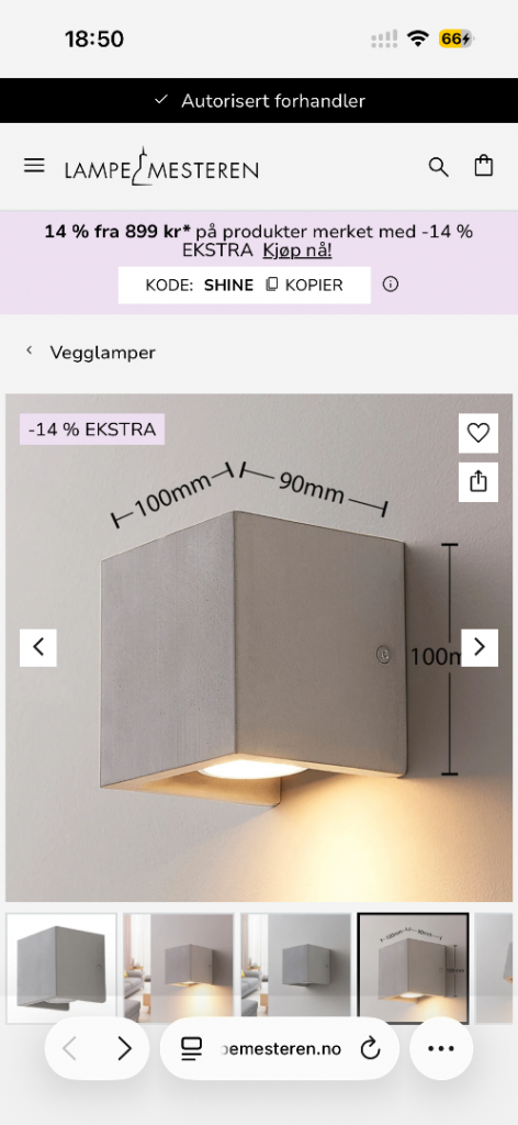 Concrete cube Wall lights, indoor, 3 perfect +2 imperfect