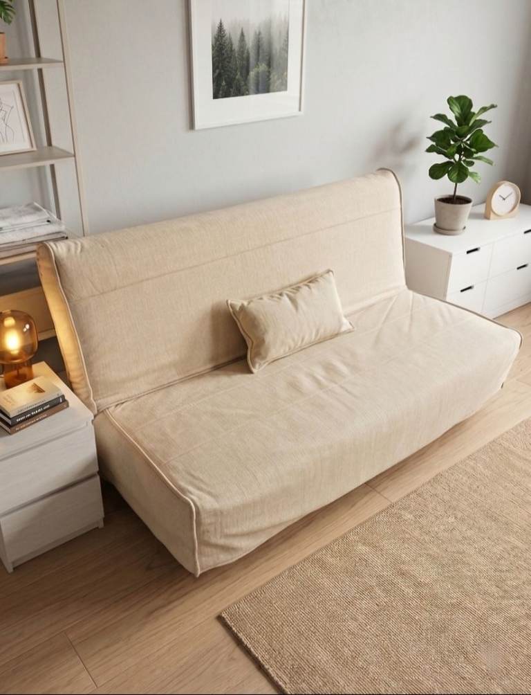 IKEA BEDDINGE 3 Seater Sofa Bed with Mattress in Beige RRP £399 *FREE LOCAL DELIVERY*