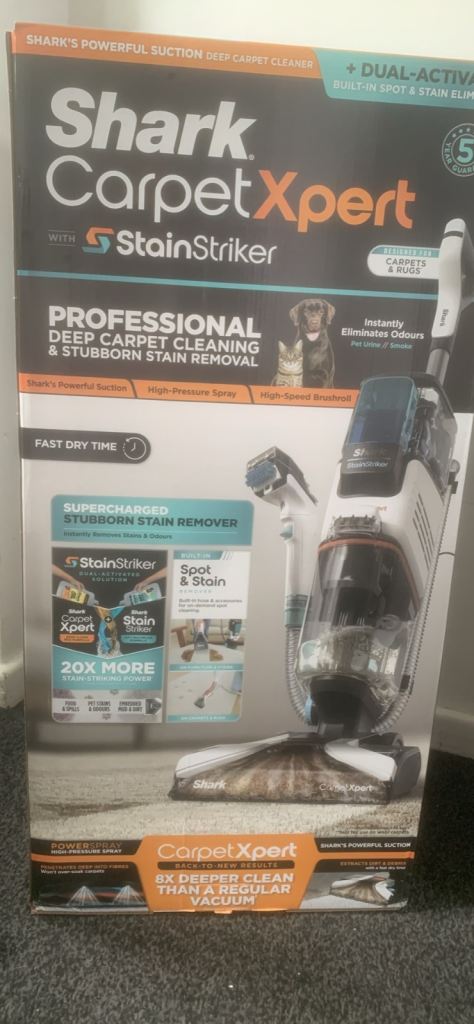 NEW Shark CarpetXpert Deep Carpet Cleaner with StainStriker EX200UK