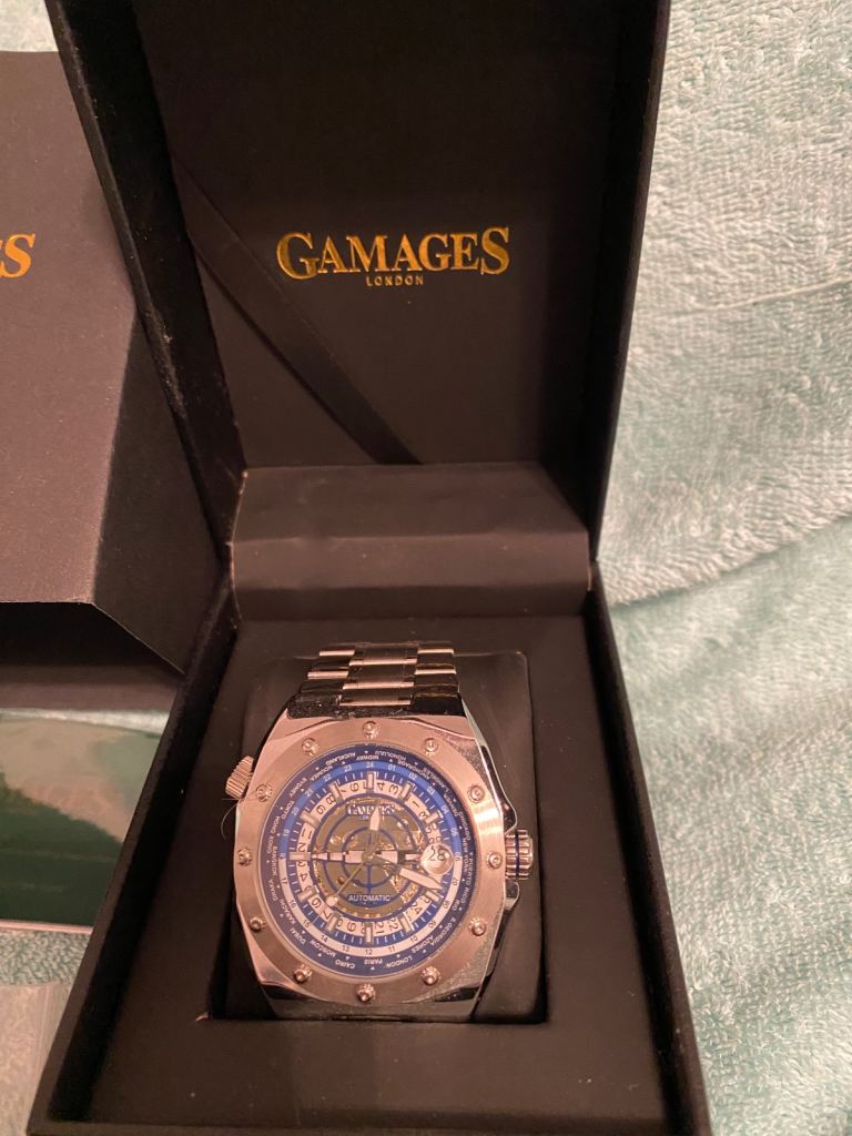 New Gamages of London Moon Lander watch in stainless