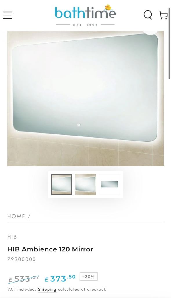 HIB Ambience 120 bathroom mirror