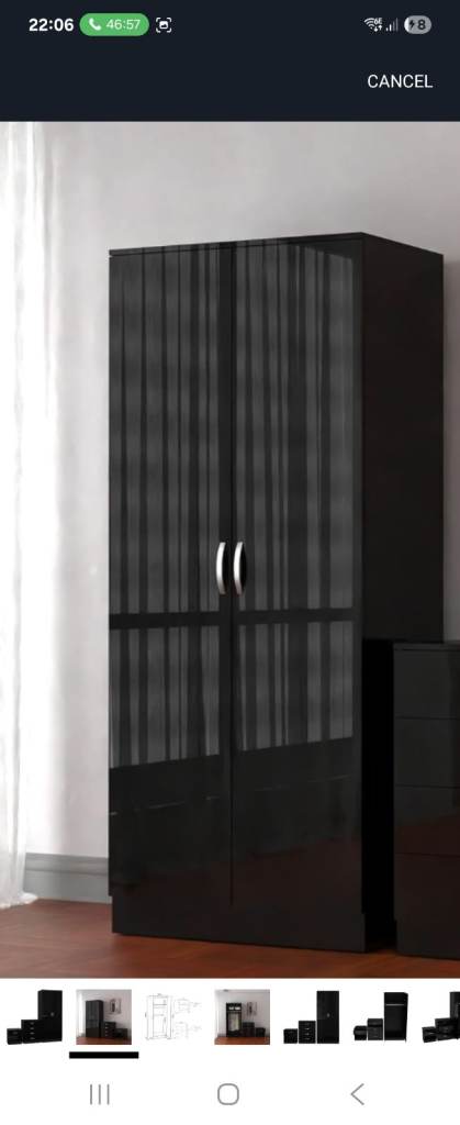 Gloss Black Wardrope