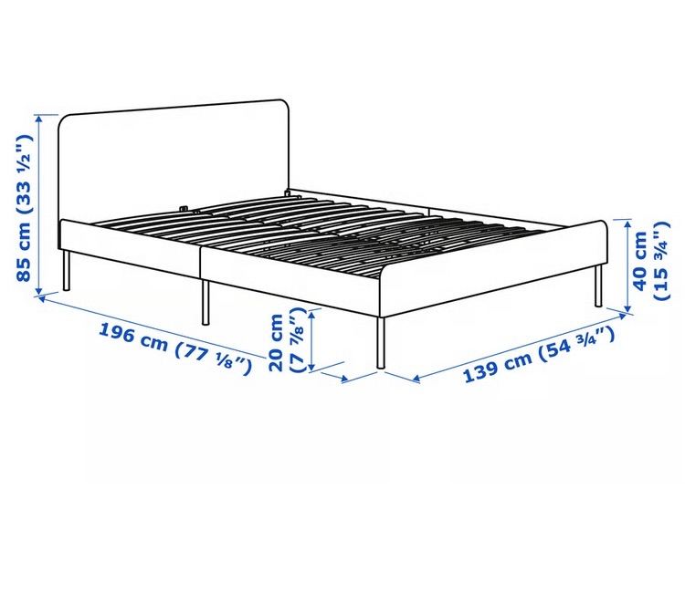 IKEA  SLATTUM Upholstered bed frame