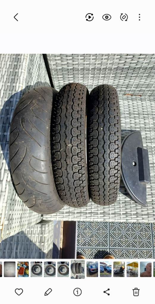 Vespa px split rims and tyres.