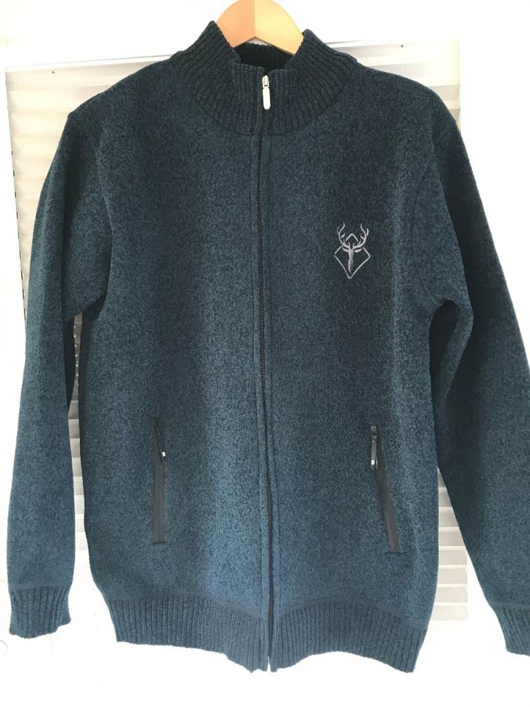 MENS BLUE ZIP UP JACKET - LARGE - NEW
