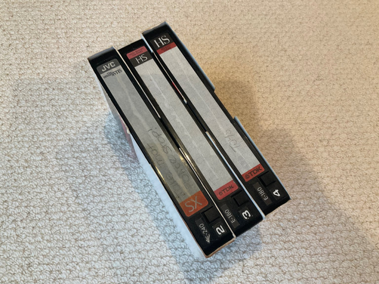 3 VHS tapes - ideal to record over 