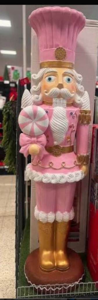 Pink Nutcracker Decoration with Lollipop and lights – As Good As New