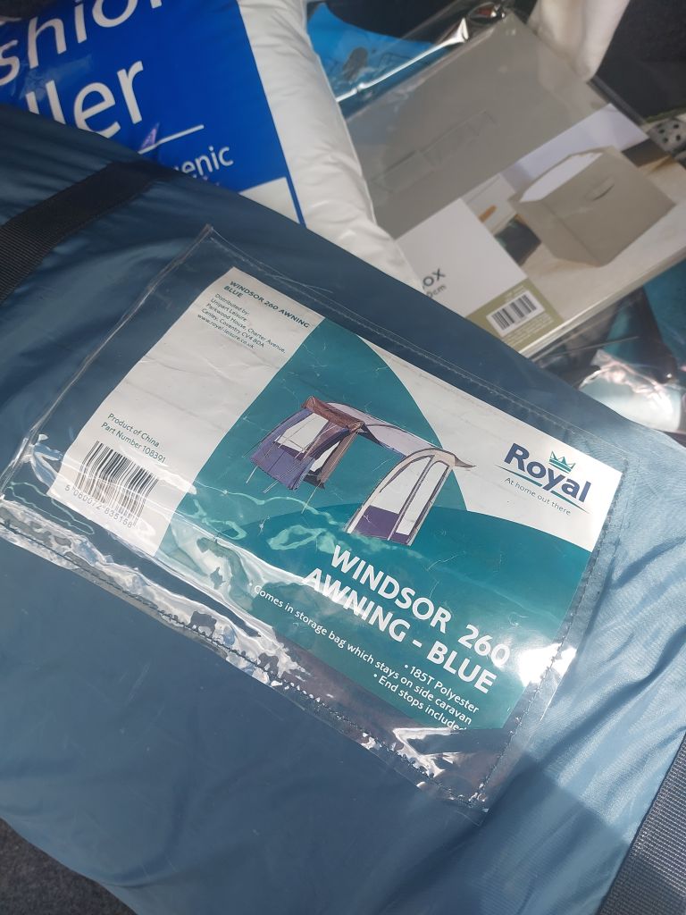 Royal Windsor 260 Awning - Blue,  used 