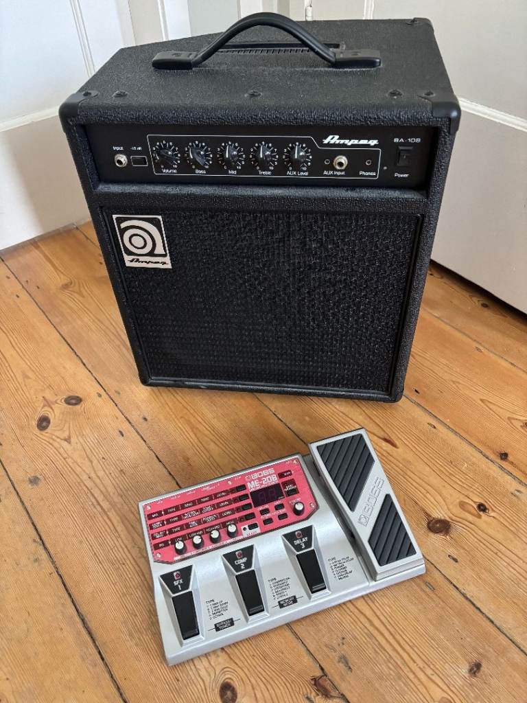 Ampeg BA-108 V2 bass amp + BOSS bass pedal