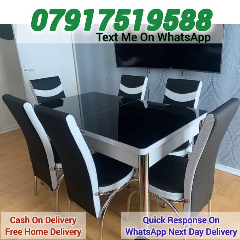 Available Dining Table With 4 And 6 Chairs