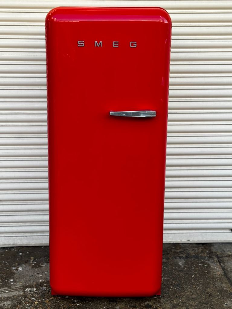 Smeg fridge freezer with ice box red 3 months warranty
