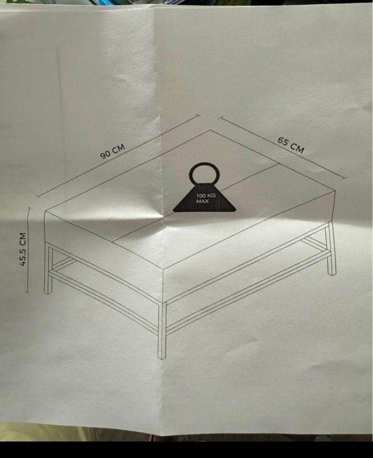 MADE coffee table with riser in mango wood