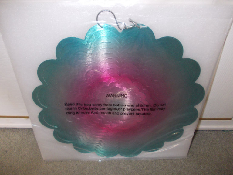 FONMY 3D Wind Spinner Blue-Pink Sunflower NEW ITEM