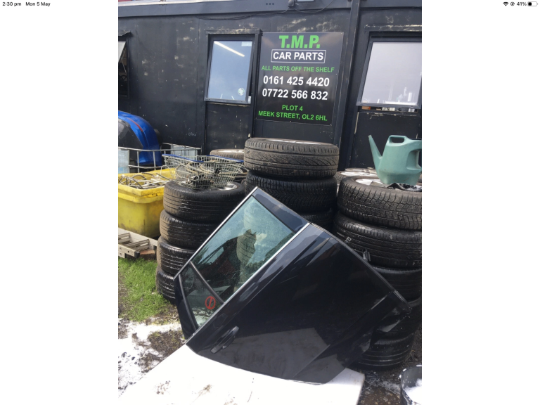 2018 Skoda Octavia Driverside Rear Door Black