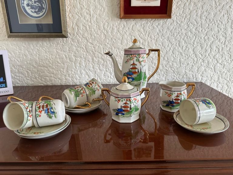 Klimax Beautiful Japanese Hand painted Porcelain Coffee Set - Klimax