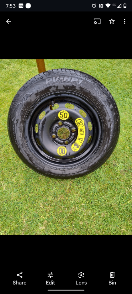 Ford fiesta spare wheel 