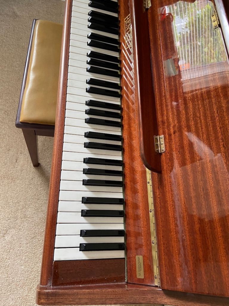 PIANO: Bentley Compact 85C Upright, in bright mahogany