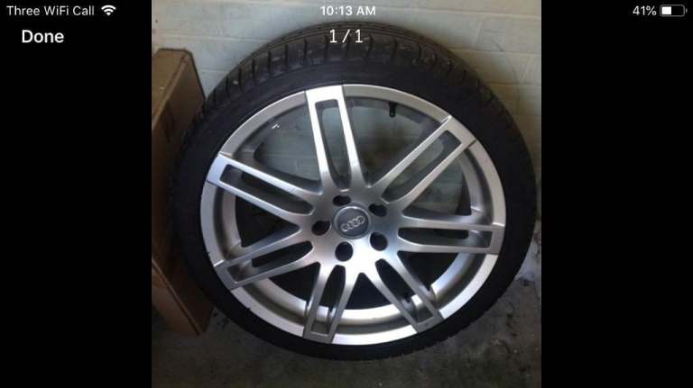 Alloy wheel and tire audi  alloy19h2x8j