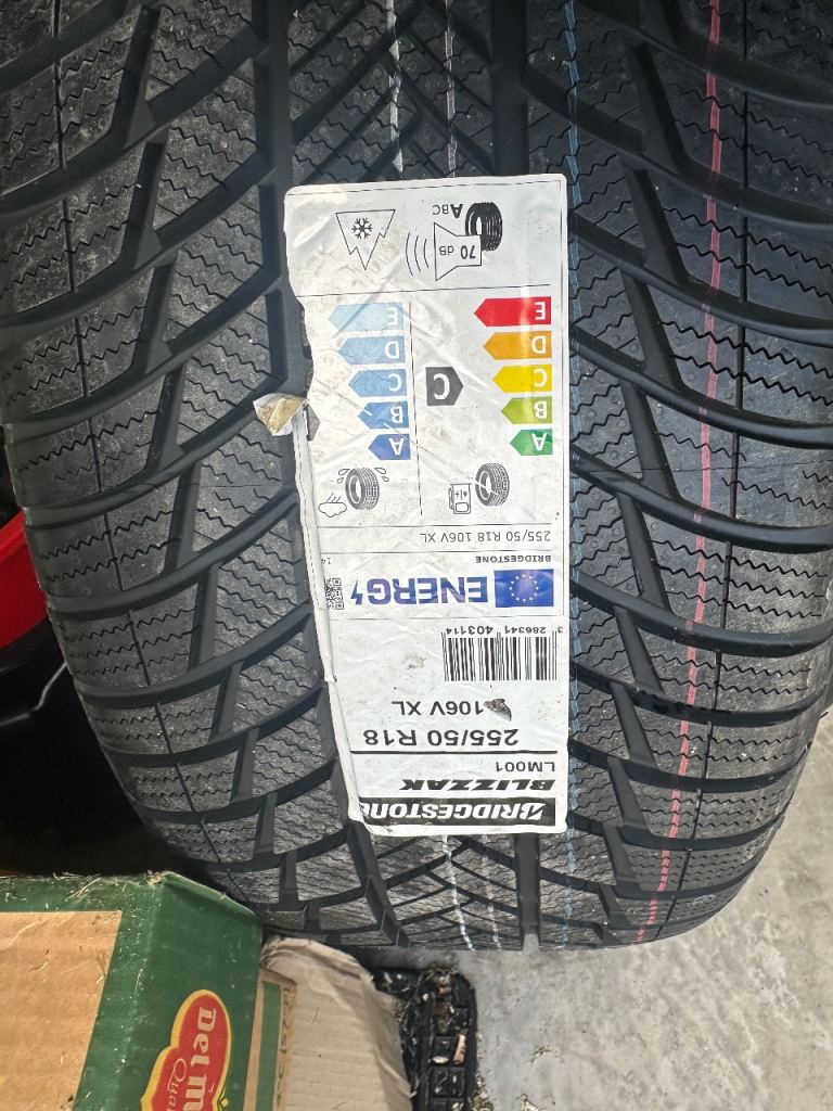 4x Brand New Bridgestone Blizzak LM001 Winter Tyres