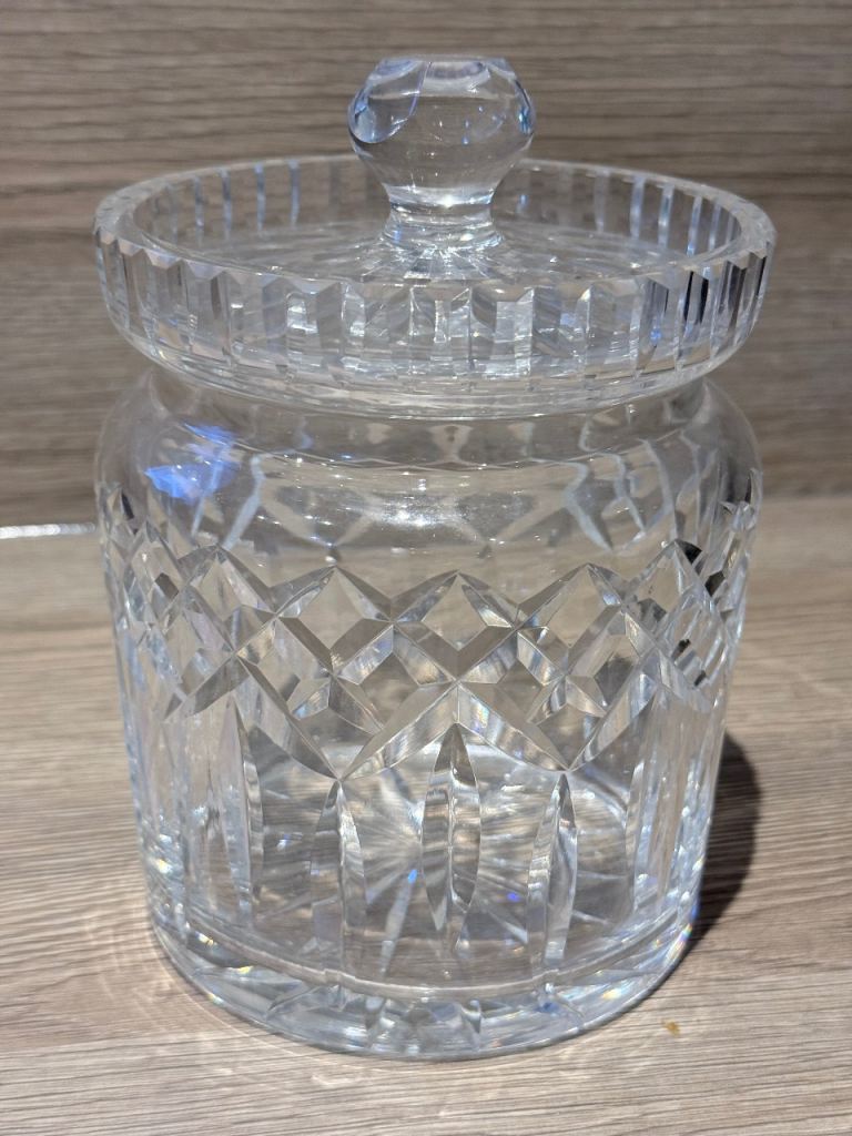 Beautiful Cut Glass Jar with Lid – As Good As New