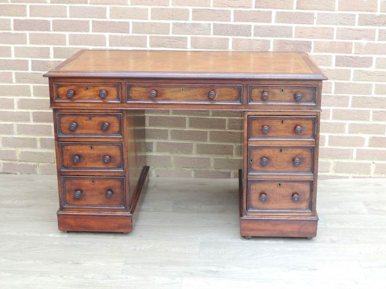 Antique Victorian Pedestal Desk (UK Delivery)