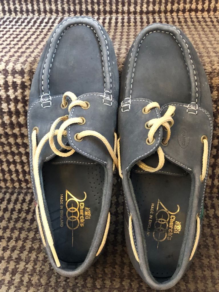 church’s suede shoes gray/blue suze 8/30