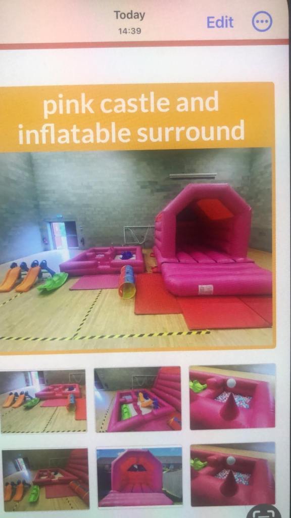 Bouncy castle and inflatable surround 