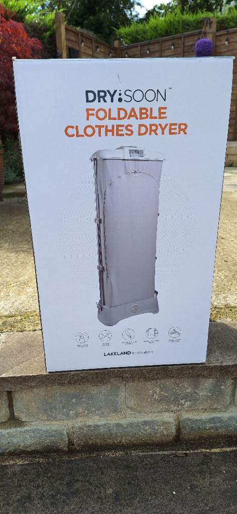 Lakeland Dry Soon Foldable Electric Clothes Dryer - Boxed, As New