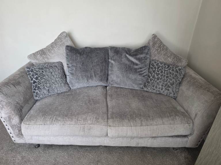 DFS Lawrie sofa set, includes 3 and 2 seater and storage puffet