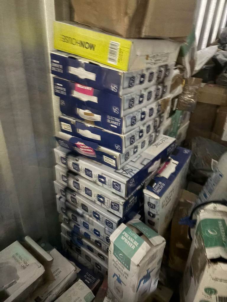Storage Room full of customer returns to clear, over £3500 retail value of the goods. 