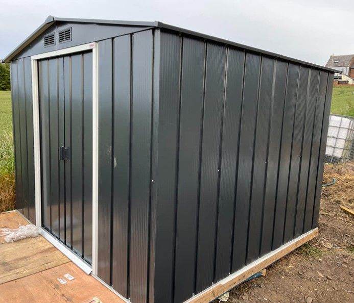 9x6ft Heavy-Duty Metal Garden Shed | Galvanised Steel, Weatherproof & Lockable | Free UK Delivery