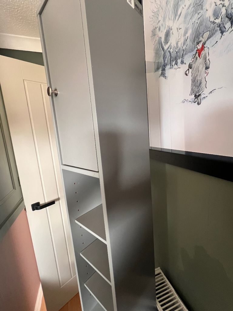 Grey Tall slim storage Unit 
