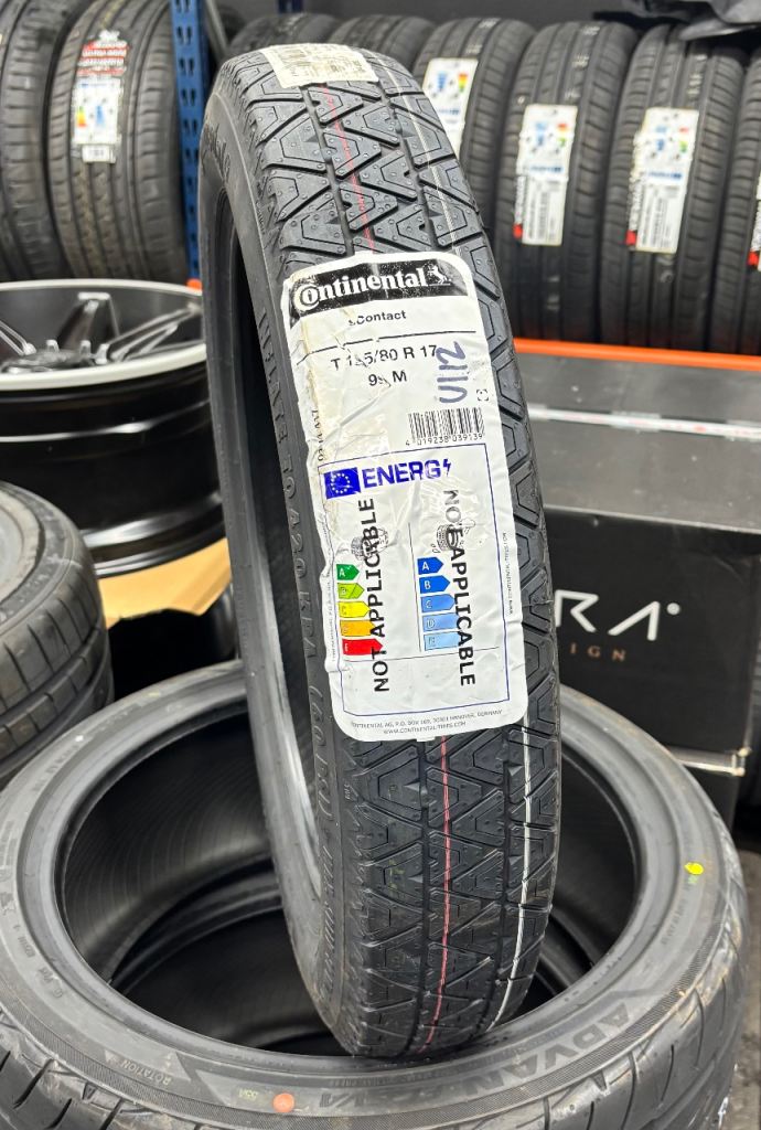 Single spare brand new continental SContact 125/80/17 space saver tyre