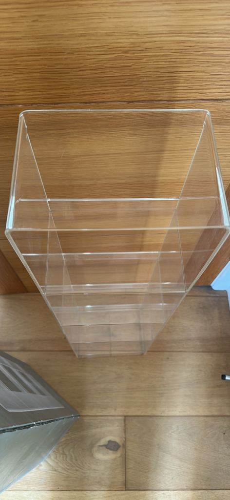 Habitat Allegra clear Perspex shelves for cd, dvd, books