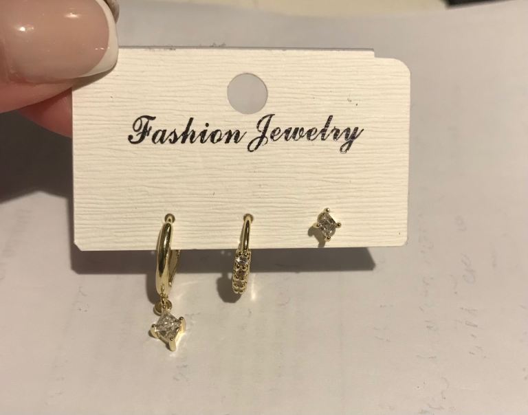 Gold earrings