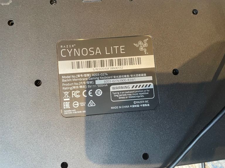 Razor Cynosa light Keyboard 