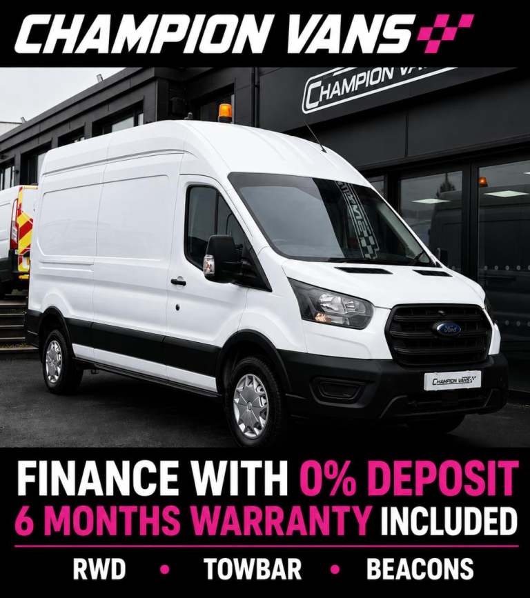2020 Ford Transit RWD REAR WHEEL 350 Van L2H3 130BHP TOWBAR BEACONS