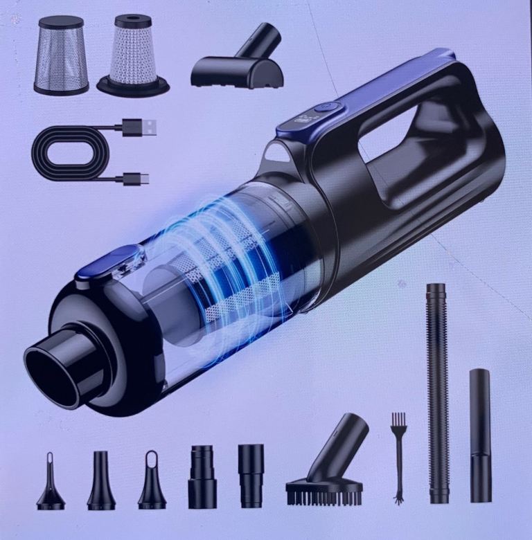 Car Vacuum Cleaner Cordless Rechargeable, 18000Pà Suction