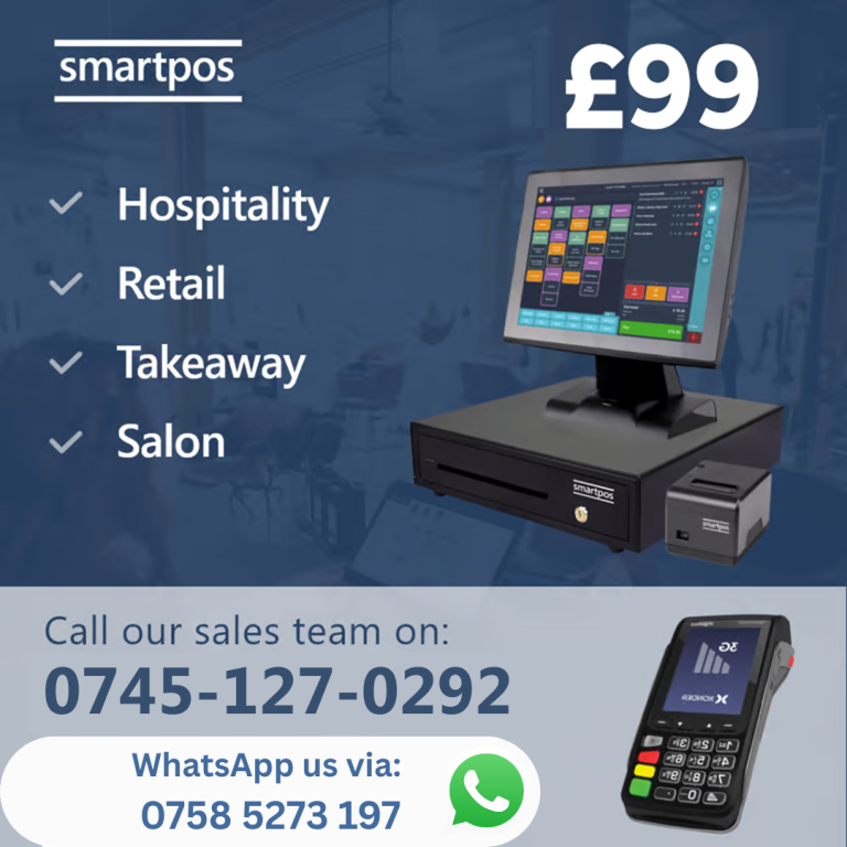 15” NEW EPOS System Retail Hospitality Salon Takeaway Restaurant With Software