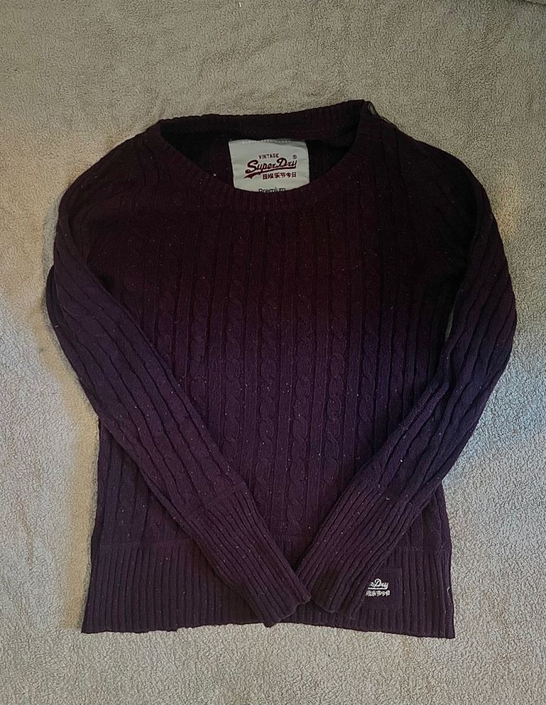 SuperDry Vintage Premium Black Label Jumper, Size S