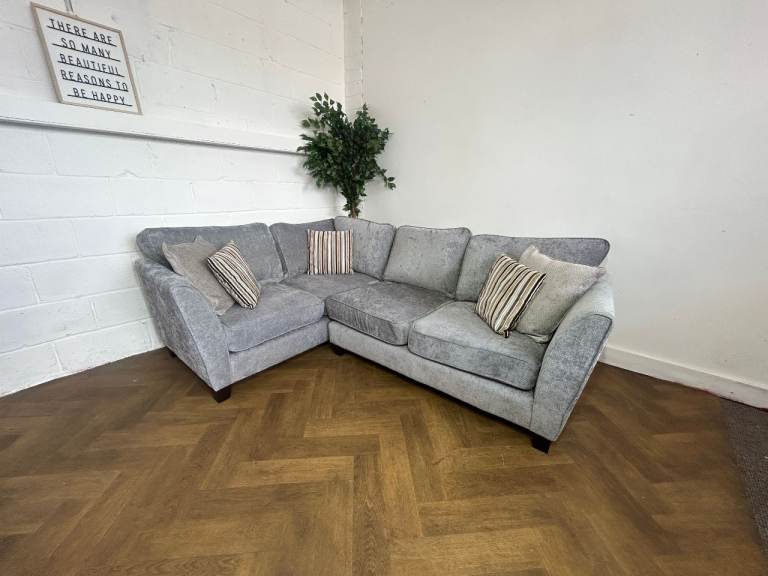 Near New Sofology Keswick Grey Corner Sofa, Right Hand Chaise - Delivery Available