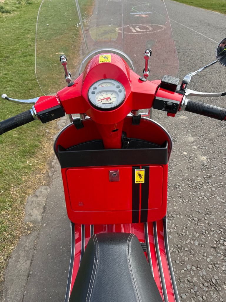 Vespa PX125 in rare Red Dragon Paint