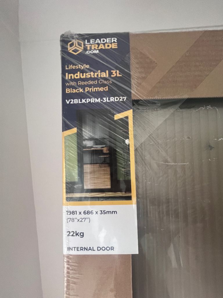 Crittal style internal doors ribbed glass BRAND NEW