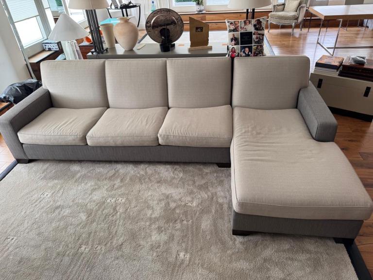 Kingcome Manhattan Corner Chaise Sofa Kingcome Two tone grey luxury British 