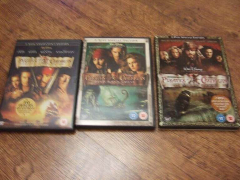 Pirates of the Caribbean - 1, 2 & 3 - The three films on special edition DVDs
