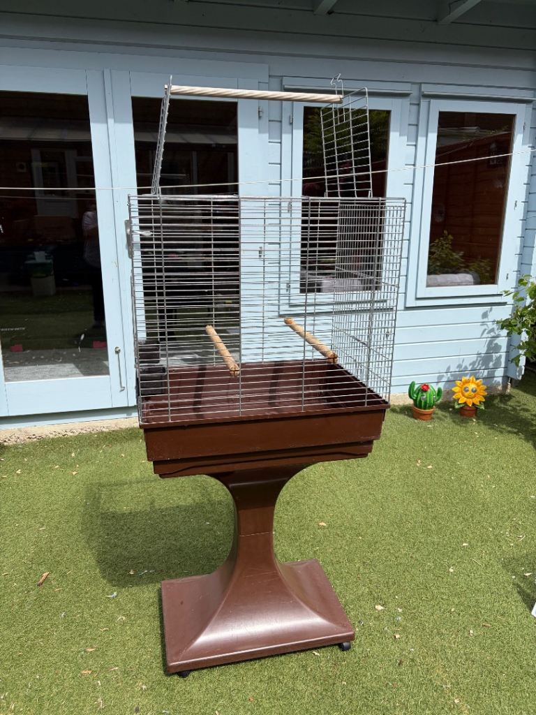 Large Top Opening Bird Cage with Stand on Wheels