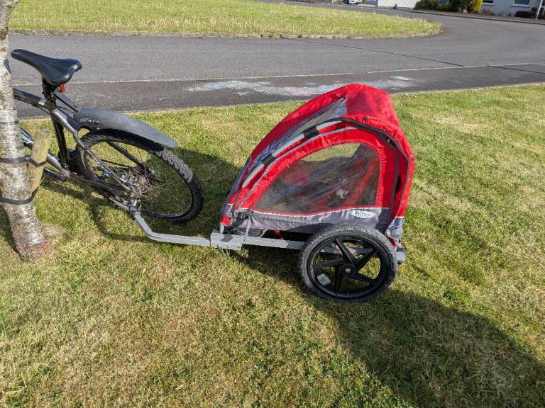 Instep Double Tow Behind Bike Trailer for Toddlers,