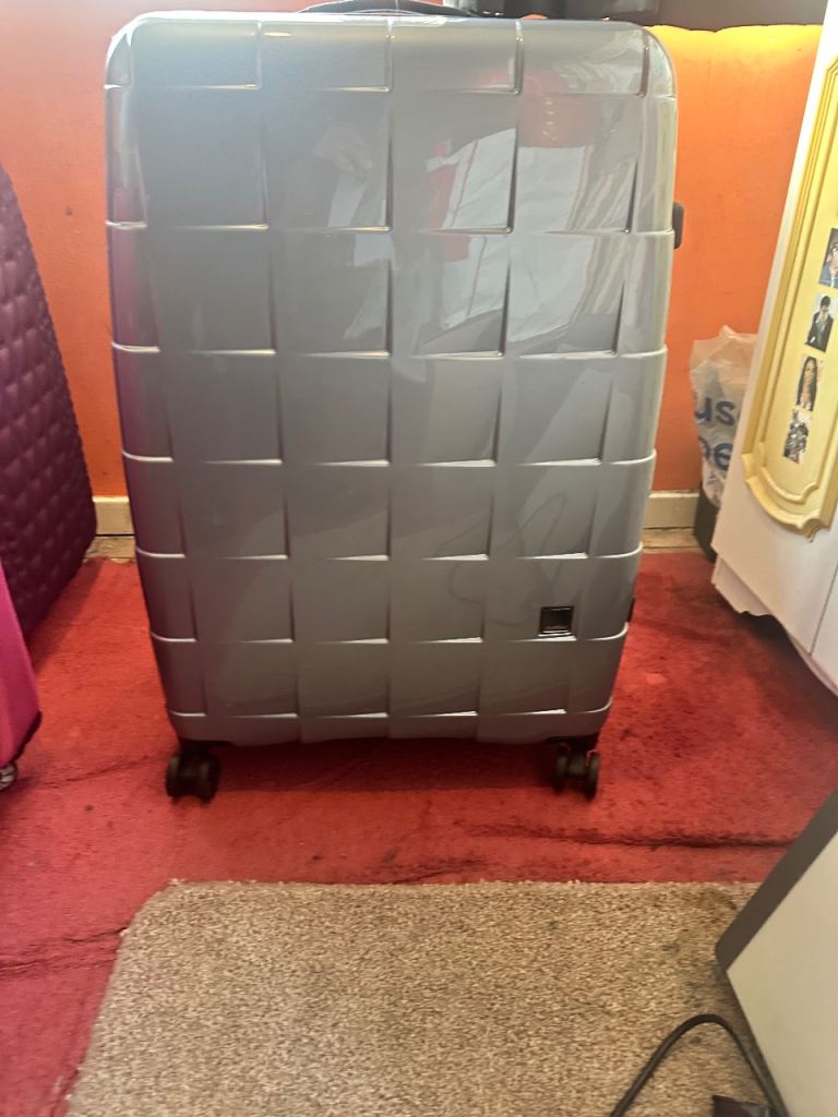 Large grey suitcase